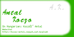 antal koczo business card